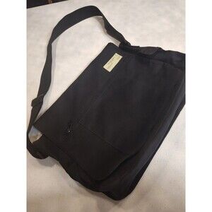 Structure Clothing Co. Crossbody Messenger Bag - Black Nylon 18" W 12" H 4" D